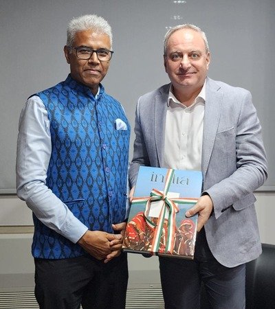High Commissioner Mr. Manish had a productive meeting with Stefanos Stefanou, General Secretary of the Progressive Party of Working People (AKEL), in Nicosia.
