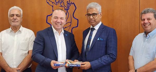 High Commissioner Mr. Manish had a productive meeting with President of Larnaca Chamber of Commerce and Industry (LCCI) Dr. Nakis Antoniou and other members of the Chamber.