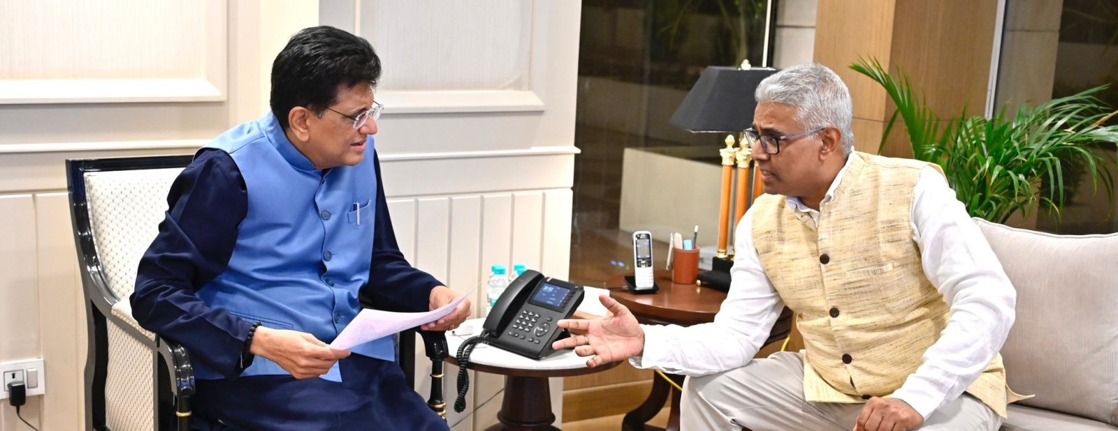High Commissioner Mr. Manish called on the Hon’ble Minister of Commerce & Industry, Shri Piyush Goyal, in New Delhi.