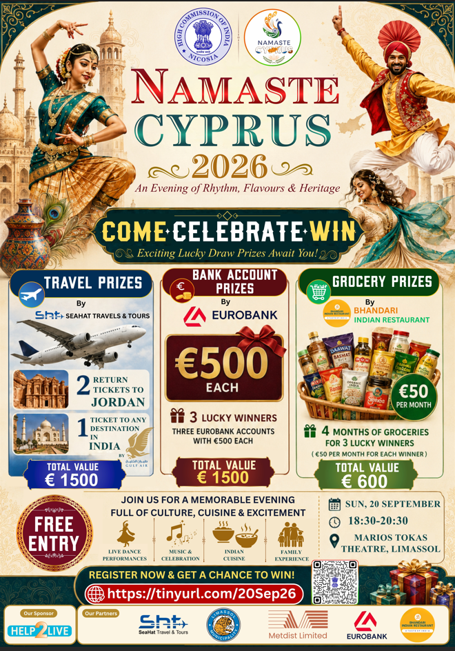 Namaste Cyprus 2026: A Celebration of Indian Culture, Cuisine and Friendship