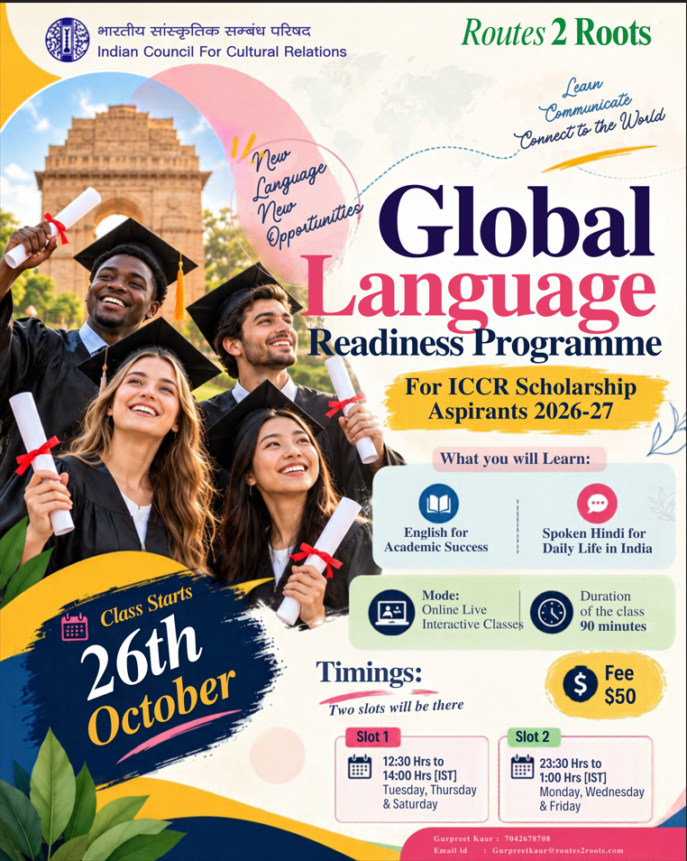 Global Language Readiness Programme: Online English and Hindi Course Begins on 26 October 2026