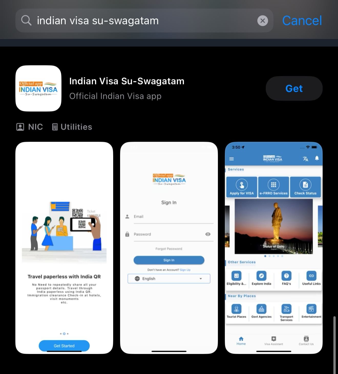 Indian Visa Su-Swagatam Mobile App